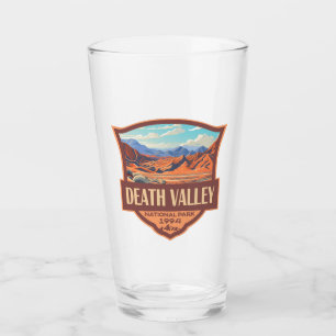 Death Valley Nationalpark Illustration Retro Glas