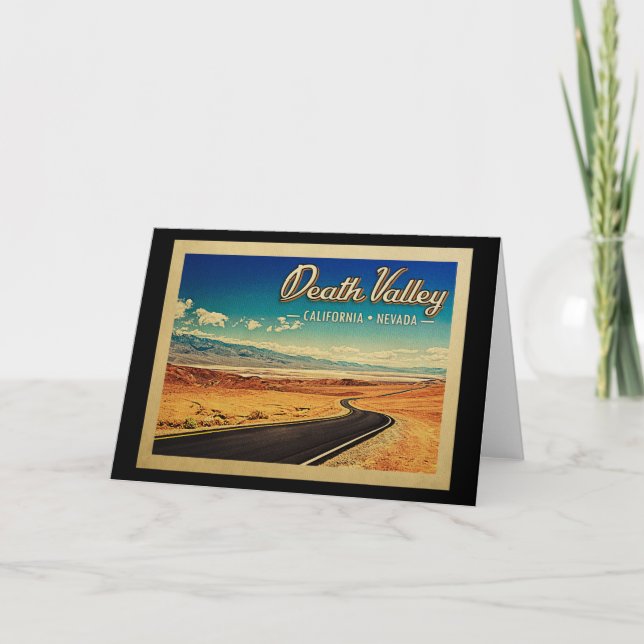 Death Valley Nationalpark Vintage Reise Karte (Vorderseite)