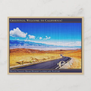 Death Valley Road Wüstenlandschaft Natur  Postkarte