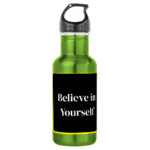 Bouteille à citation inspirante