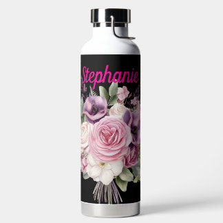 D'eau Bouteille de boisson florale moderne personnalisée