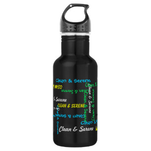 D'eau Bouteille d'eau, propre et serein, noir