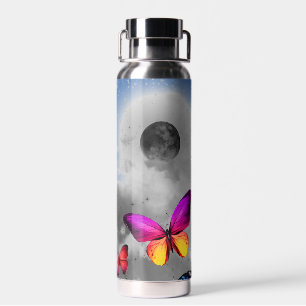 D'EAU BOUTEILLE INSULTÉE AVEC NOM PERSONNALISÉ LUNE NOIR