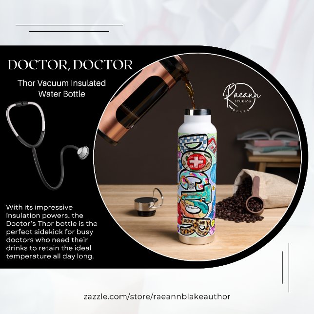 D'eau Bouteille isolée en cuivre cuivré du docteur (Créateur téléchargé)