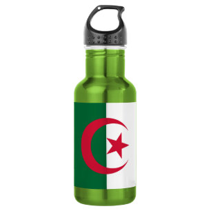 D'eau Bouteille Liberty avec drapeau d'Algérie