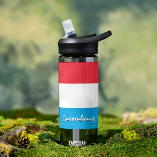 D'eau Bouteille luxembourgeoise, drapeau patriotique lux