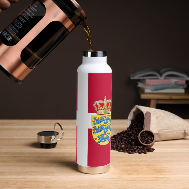 D'eau Danemark Bouteille isolée, Drapeau danois (Gym)