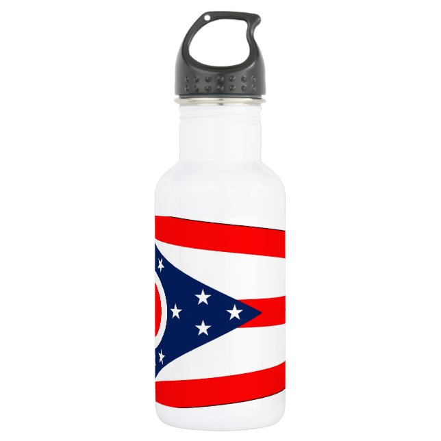 D'eau Drapeau de l'Ohio Bouteille de la liberté (Devant)