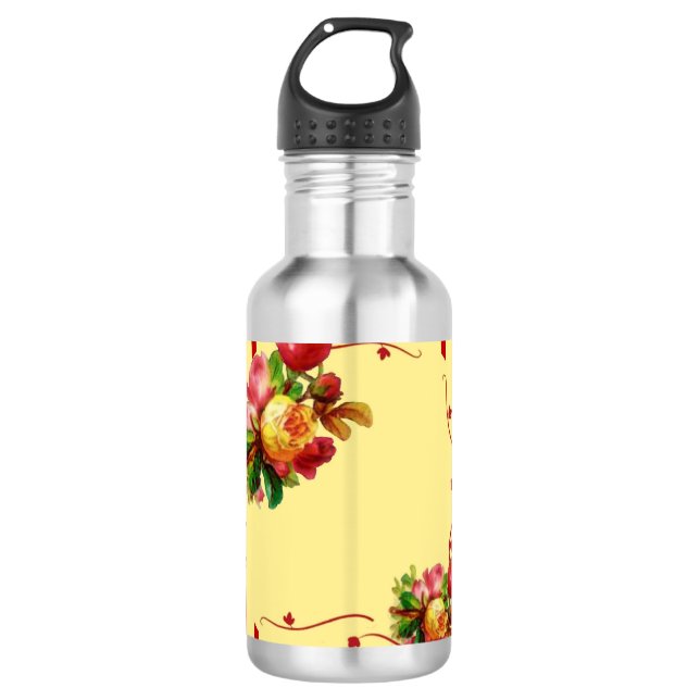 D'eau En Acier Inoxydable Bouteille de boisson rose (Devant)