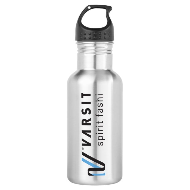 D'eau En Acier Inoxydable Bouteille verticale de logo (Devant)
