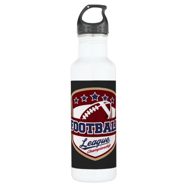 D'eau Football Bouteille en acier inoxydable (Devant)