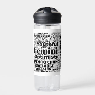 D'eau Gemini Zodiac Word Cloud Inspiration Bouteille d'e