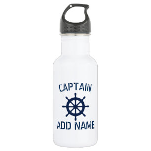 D'eau Nom du capitaine de bateau personnalisé Bouteille