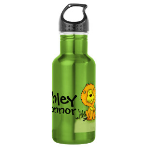 D'eau Nom enfants lion orange vert petite bouteille