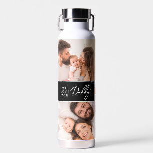 D'eau Nous t'aimons Papa Bouteille personnalisée avec pl