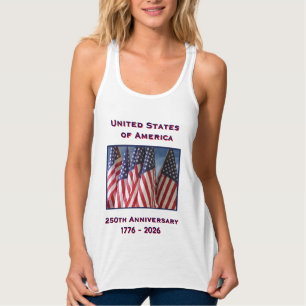 Débardeur 250e anniversaire USA Patriotic White