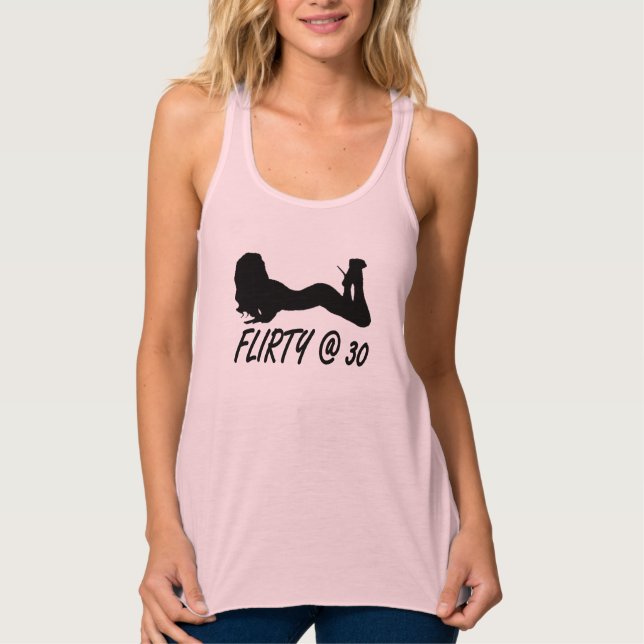 Débardeur "@ 30" Flirty dessus strappy faits sur commande (Devant)