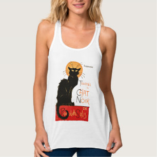 Débardeur Affiche Classique Chat Noir de Steinlen en Noir
