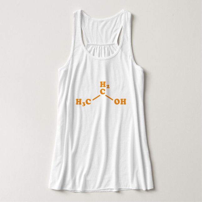 Débardeur Alcool Éthanol Formule chimique moléculaire (Design devant)