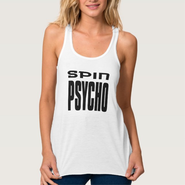 Débardeur amour filant yoga spin psycho gym humour drôle tan (Devant)