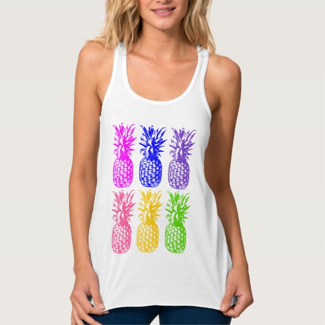 Débardeur ananas, été et ananas (Devant)