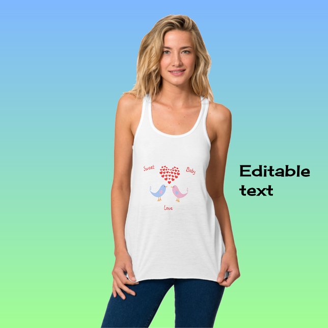 Débardeur Baby love doux birds texte personnalisé (Créateur téléchargé)