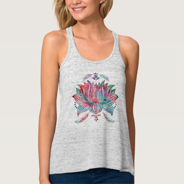 Débardeur Beau Lotus Flower Boho Art (Devant)