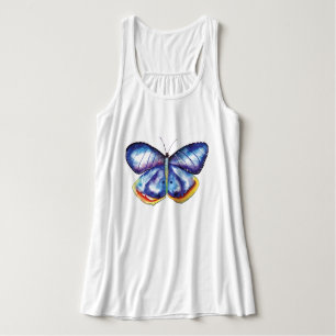Débardeur bleu de Flowy Racerback d'art de