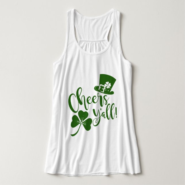 Débardeur Bonjour Yall | Jour de la Saint Patrick Irish Para (Design devant)