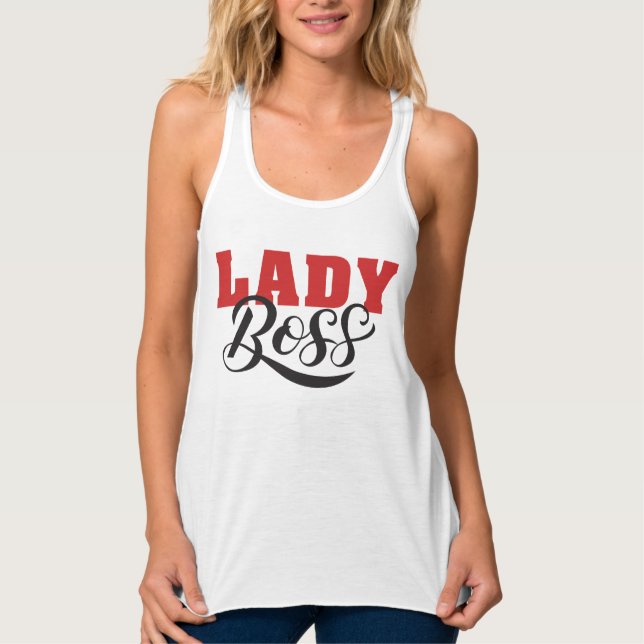 Débardeur Boss Lady Mindset – Powerful Women Quote Design (Devant)