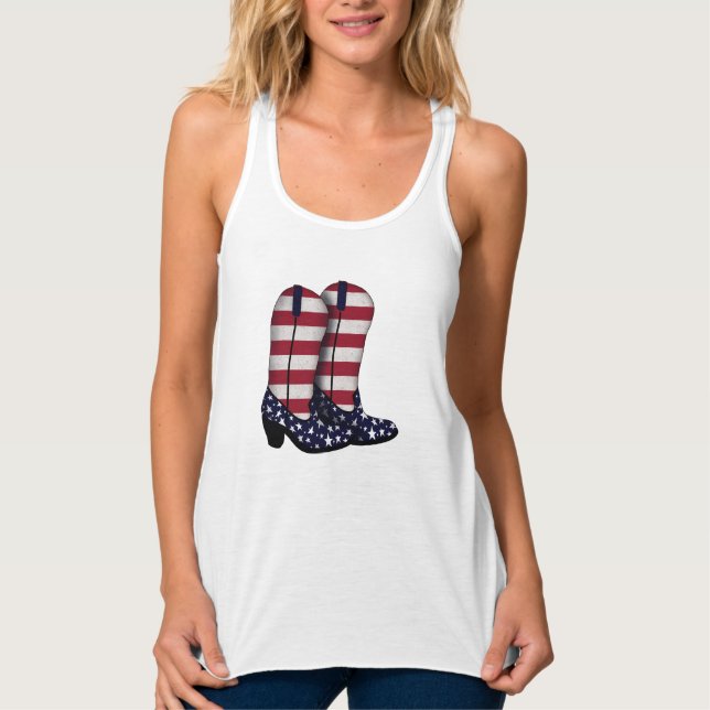 Débardeur Bottes Americana Cowboy | Vous Customisez (Devant)