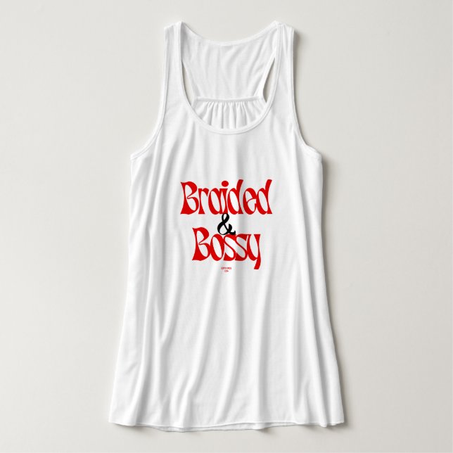 Débardeur Braid Hairstyle Racerback Graphic Tank Top (Design devant)