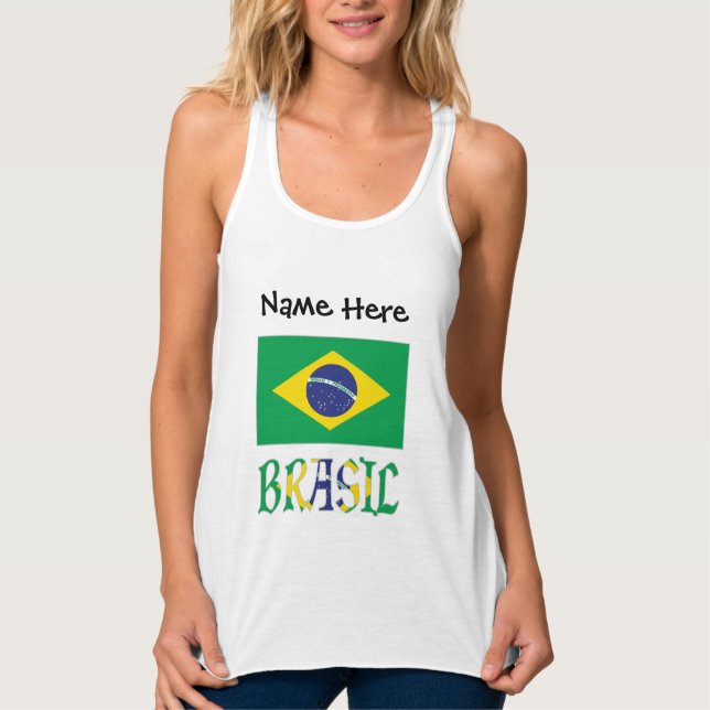 Débardeur Brasil Bandera Brasil Personnalisé (Devant)