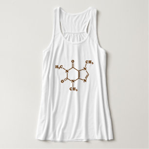 Débardeur Café caféine Formule chimique moléculaire
