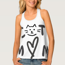 Cat Maman Coeur Design | Amoureux des chats minima