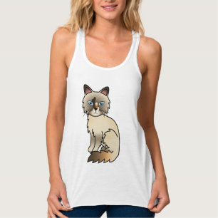 Débardeur Chat de dessin animé mignon Birman / Ragdoll écail
