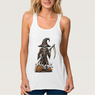 Débardeur Chemise squelette épouvantail citrouille Halloween