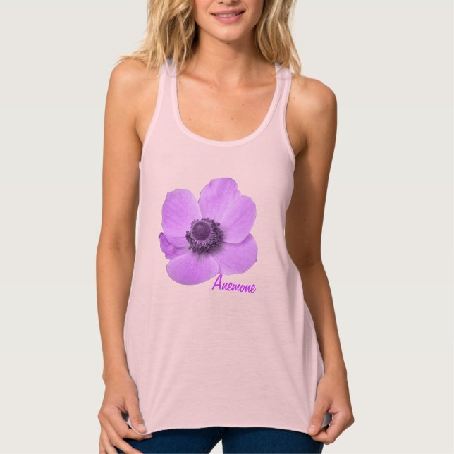 Débardeur Chemise T Anémonique rose Fille personnalisable (Devant)