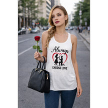 Choisissez toujours Love Bella+Canvas Flowy Racerb