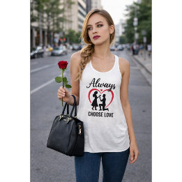Débardeur Choisissez toujours Love Bella+Canvas Flowy Racerb