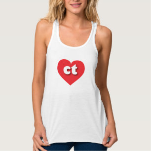 Débardeur Coeur rouge Connecticut - J'aime ct