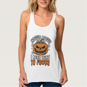 Débardeur Conception de chemise Halloween Citrouille de vin 