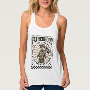 Débardeur Conception de T-shirt de papa cowboy squelette vin