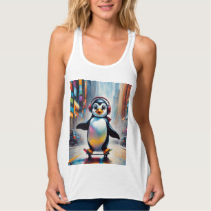 Débardeur Cool Peinture d'Art numérique de pingouin