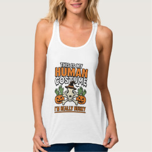 Débardeur Costume Humain Husky Drôle T-Shirt Halloween Chien