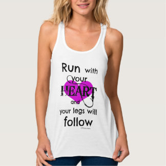 Débardeur Courez Avec Votre Réservoir De Racerback Coeur