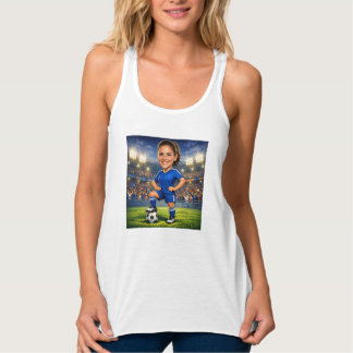 Débardeur Custom Photo-Face Soccer/Football Star Caricature