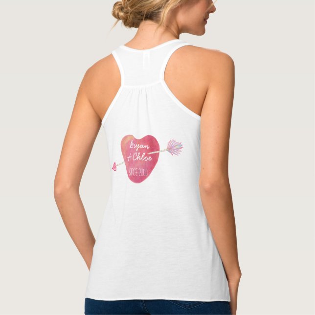 Débardeur 💘 Cute Cupid Love Nom personnalisé, année   (Dos)