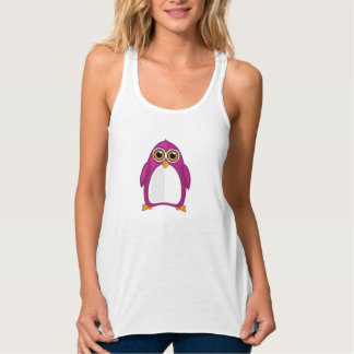 Débardeur Cute Red Violet Penguin – Kawaii Cartoon Penguin