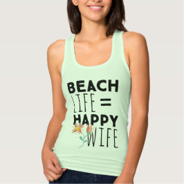 Débardeur de la vie de plage heureux